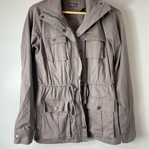 Market & Spruce Jackets & Blazers - Market & Spruce Grey Hooded Jacket
